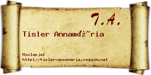 Tisler Annamária névjegykártya